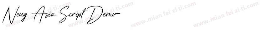 Neug Asia Script Demo字体转换